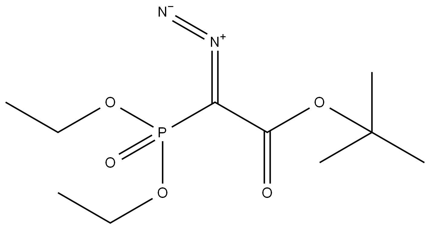 Acetic acid, 2-diazo-2-(diethoxyphosphinyl)-, 1,1-dimethylethyl ester Structure