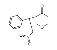 (3R)-3-[(1R)-2-nitro-1-phenylethyl]oxan-4-one Structure