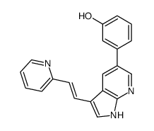 3-[3-(2-pyridin-2-ylethenyl)-1H-pyrrolo[2,3-b]pyridin-5-yl]phenol Structure