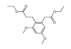 ethyl 3-(2,4-dimethoxy-6-(carbethoxymethyl)phenyl)propanoate结构式