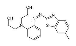 2-[N-(2-hydroxyethyl)-2-[(6-methyl-1,3-benzothiazol-2-yl)diazenyl]anilino]ethanol Structure