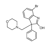 7-bromo-3-(morpholin-4-ylmethyl)-3-phenyl-1H-indol-2-one结构式