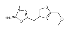 5-{[2-(Methoxymethyl)-1,3-thiazol-4-yl]methyl}-1,3,4-oxadiazol-2- amine Structure