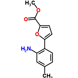 5-(2-AMINO-4-METHYL-PHENYL)-FURAN-2-CARBOXYLIC ACID METHYL ESTER structure