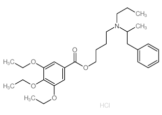 Benzoic acid,3,4,5-triethoxy-, 4-[(1-methyl-2-phenylethyl)propylamino]butyl ester,hydrochloride (1:1) picture