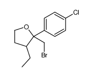 2-(bromomethyl)-2-(4-chlorophenyl)-3-ethyloxolane Structure