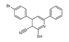 4-(4-bromophenyl)-6-phenyl-2-sulfanylidene-3,4-dihydro-1H-pyridine-3-carbonitrile Structure