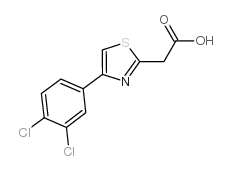 2-(4-(3,4-二氯苯基)噻唑-2-基)乙酸结构式