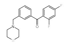 2,4-DIFLUORO-3'-THIOMORPHOLINOMETHYL BENZOPHENONE structure