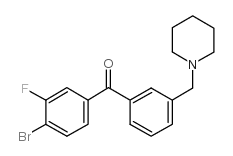 4-BROMO-3-FLUORO-3'-PIPERIDINOMETHYL BENZOPHENONE Structure