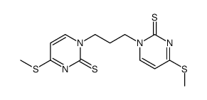 4-methylsulfanyl-1-[3-(4-methylsulfanyl-2-sulfanylidenepyrimidin-1-yl)propyl]pyrimidine-2-thione Structure