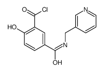 2-hydroxy-5-(pyridin-3-ylmethylcarbamoyl)benzoyl chloride Structure