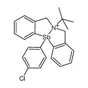 N-t-butyl-12-(4-chlorophenyl)-5,6,7,12-tetrahydrodibenz[c,f][1,5]azastibocine结构式