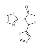 3-(1,3-thiazol-2-yl)-2-thiophen-2-yl-thiazolidin-4-one结构式