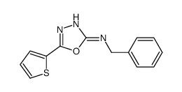 N-benzyl-5-thiophen-2-yl-1,3,4-oxadiazol-2-amine Structure