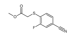 methyl 2-(4-cyano-2-fluorophenyl)sulfanylacetate Structure