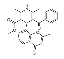 Methyl 5-benzoyl-2,6-dimethyl-4-(2-methyl-4-oxo-4H-chromen-8-yl)-1,4-dihydropyridine-3-carboxylate结构式