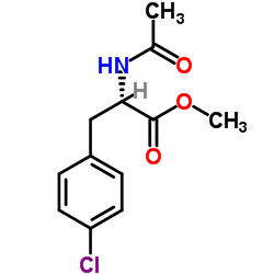 (S)-(+)-p-chloro-N-acetyl-L-phenylalanine methyl ester Structure