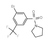 1-(3-溴-5-三氟甲基苯基磺酰基)吡咯烷结构式