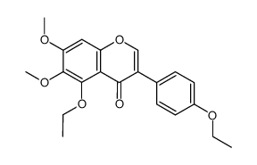 5-ethoxy-3-(4-ethoxy-phenyl)-6,7-dimethoxy-chromen-4-one结构式