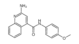 2-aminoquinoline-4-carboxy-(4-methoxyphenyl)amide Structure