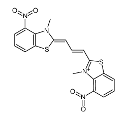 3,3'-Dimethyl-4,4'-dinitro-thiacarbocyanin-methylsulfat Structure