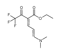 ethyl (4E)-5-(dimethylamino)-2-(2,2,2-trifluoroacetyl)penta-2,4-dienoate Structure