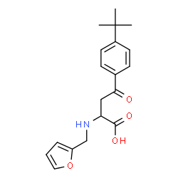 4-[4-(TERT-BUTYL)PHENYL]-2-[(2-FURYLMETHYL)AMINO]-4-OXOBUTANOIC ACID结构式