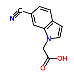 5-CYANOINDOLE-1-ACETICACID结构式