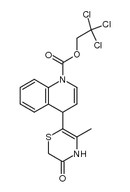 5-methyl-6-[1-(2,2,2-trichloroethoxycarbonyl)-1,4-dihydro-4-quinolinyl]-2H-1,4-thiazin-3(4H)-one Structure