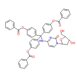 4-{[4-(Benzoyloxy)trityl]amino}-1-(2-deoxypentofuranosyl)-2(1H)-pyrimidinone结构式