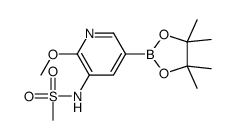 N-(2-Methoxy-5-(4,4,5,5-tetramethyl-1,3,2-dioxaborolan-2-yl)pyridin-3-yl)methanesulfonamide structure