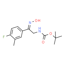 [2-(4-Fluoro-3-methyl-phenyl)-2-hydroxyimino-ethyl]-carbamic acid tert-butyl ester结构式