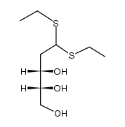 2-deoxy-D-erythro-pentose diethyl dithioacetal Structure