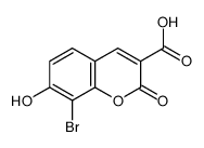 8-bromo-7-hydroxy-2-oxochromene-3-carboxylic acid Structure