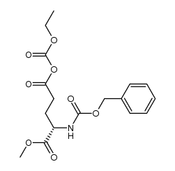 (S)-4-(((benzyloxy)carbonyl)amino)-5-methoxy-5-oxopentanoic (ethyl carbonic) anhydride结构式