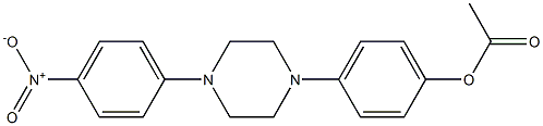 Acetic acid 4-[4-(4-nitro-phenyl)-piperazin-1-yl]-phenyl ester Structure