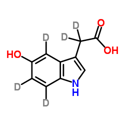 5-羟基吲哚-3-乙酸-D5结构式