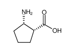 (1R,2S)-2-Aminocyclopentanecarboxylic acid Structure