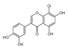 8-chloro-3',4',5,7-tetrahydroxyisoflavone结构式