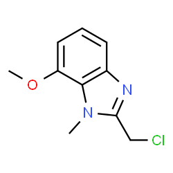 2-(chloromethyl)-7-Methoxy-1-Methyl-1H-benzo[d]imidazole结构式