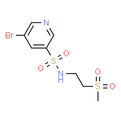 5-bromo-N-(2-(Methylsulfonyl)ethyl)pyridine-3-sulfonamide结构式