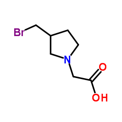 [3-(Bromomethyl)-1-pyrrolidinyl]acetic acid Structure