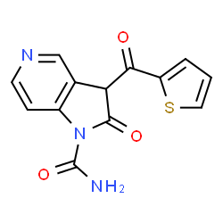 1H-Pyrrolo[3,2-c]pyridine-1-carboxamide,2,3-dihydro-2-oxo-3-(2-thienylcarbonyl)- Structure