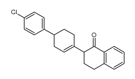 2-(4-(4-chlorophenyl)cyclohex-1-en-1-yl)-3,4-dihydronaphthalen-1(2H)-one结构式