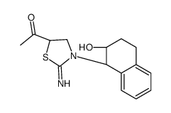 1-{(2Z)-3-[(1R,2R)-2-Hydroxy-1,2,3,4-tetrahydro-1-naphthalenyl]-2 -imino-1,3-thiazolidin-5-yl}ethanone Structure