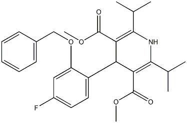 Dimethyl 4-(2-(benzyloxy)-4-fluorophenyl)-2,6-diis opropyl-1,4-dihydropyridine-3,5-dicarboxylate... structure