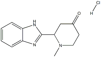 2-(1H-benzo[d]imidazol-2-yl)-1-methylpiperidin-4-onehydrochloride Structure