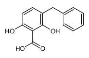 3-benzyl-2,6-dihydroxybenzoic acid Structure