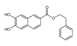 2-phenylethyl 6,7-dihydroxynaphthalene-2-carboxylate结构式